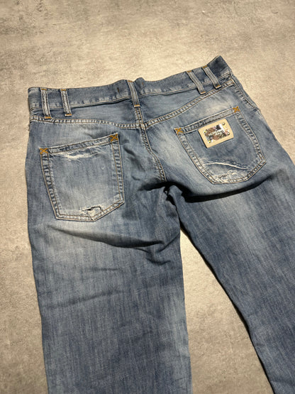 SS2006 Dolce & Gabbana Distressed Relaxed Denim Jeans (L) - 4