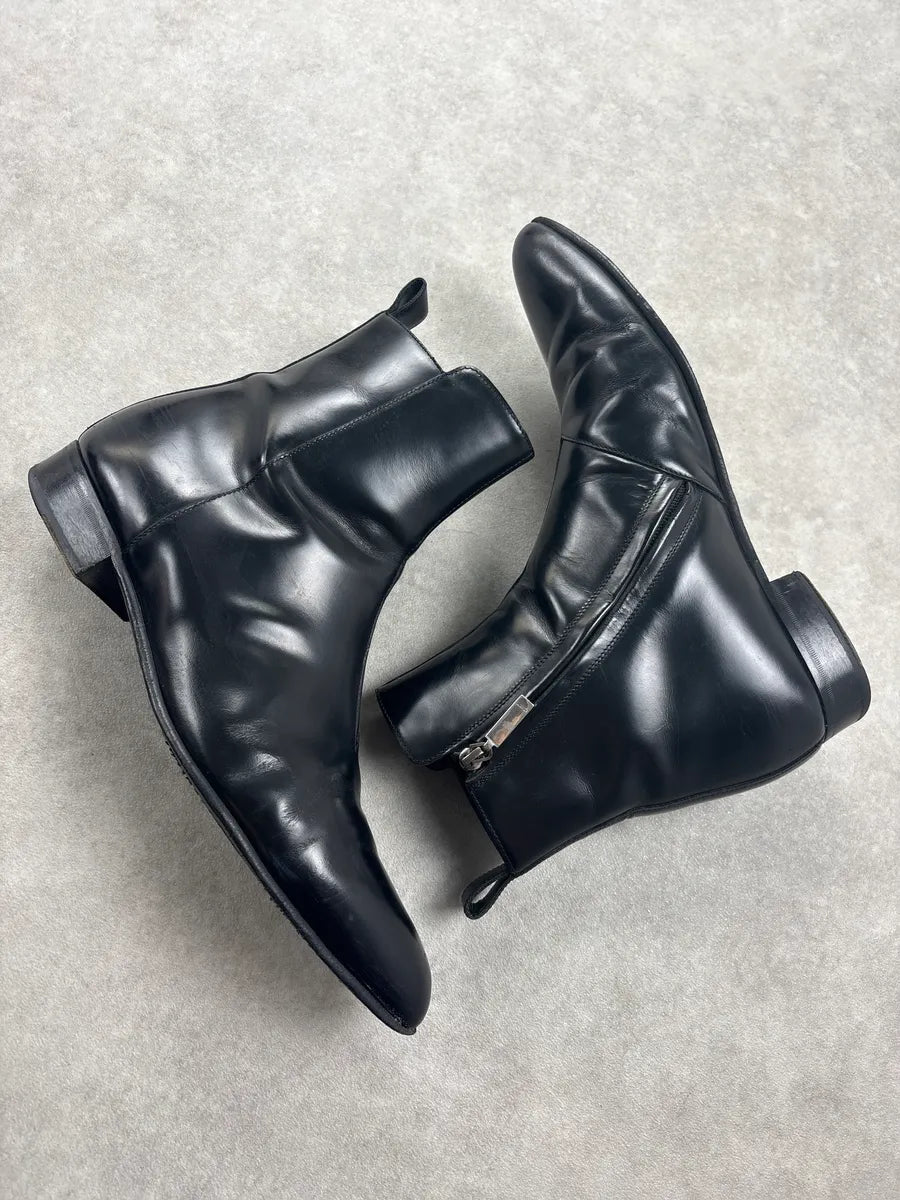 Saint Laurent Black Leather Ankle Boots yPkSLsU 5