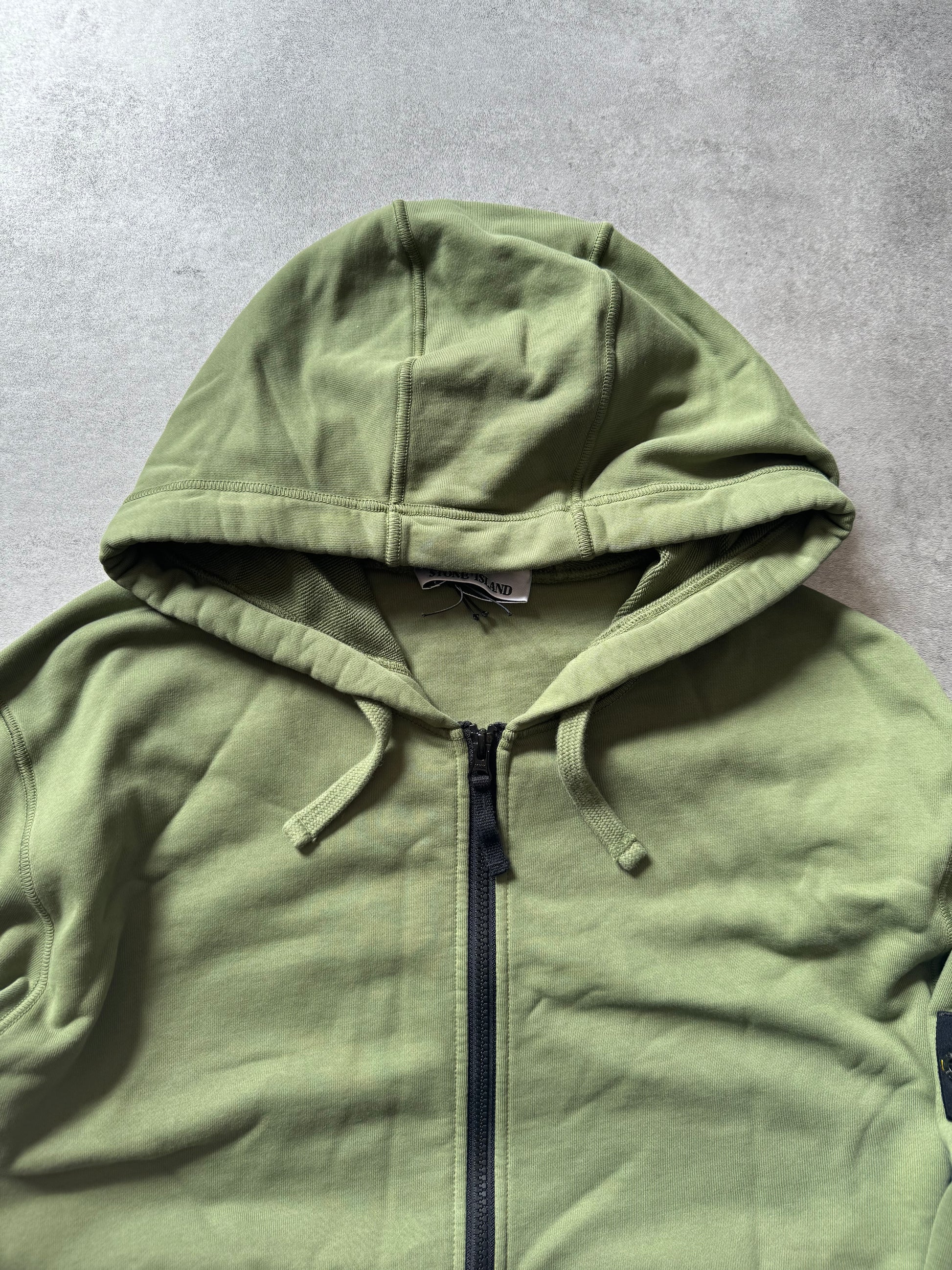 AW2021 Stone Island Olive Hooded Sweater (XL) - 7