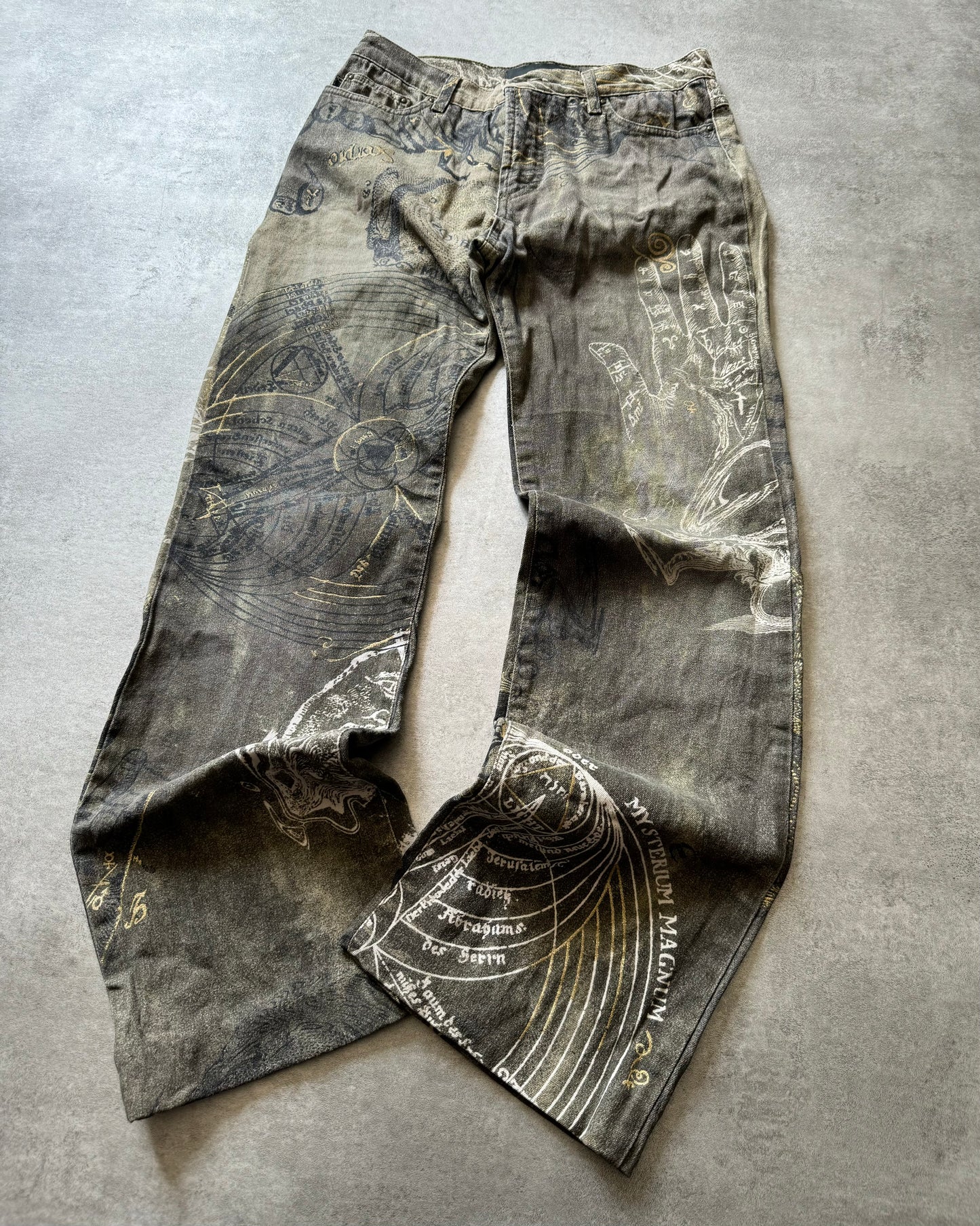 AW2003 Cavalli Zodiac Astrology Imperial Olive Pants (S) - 2