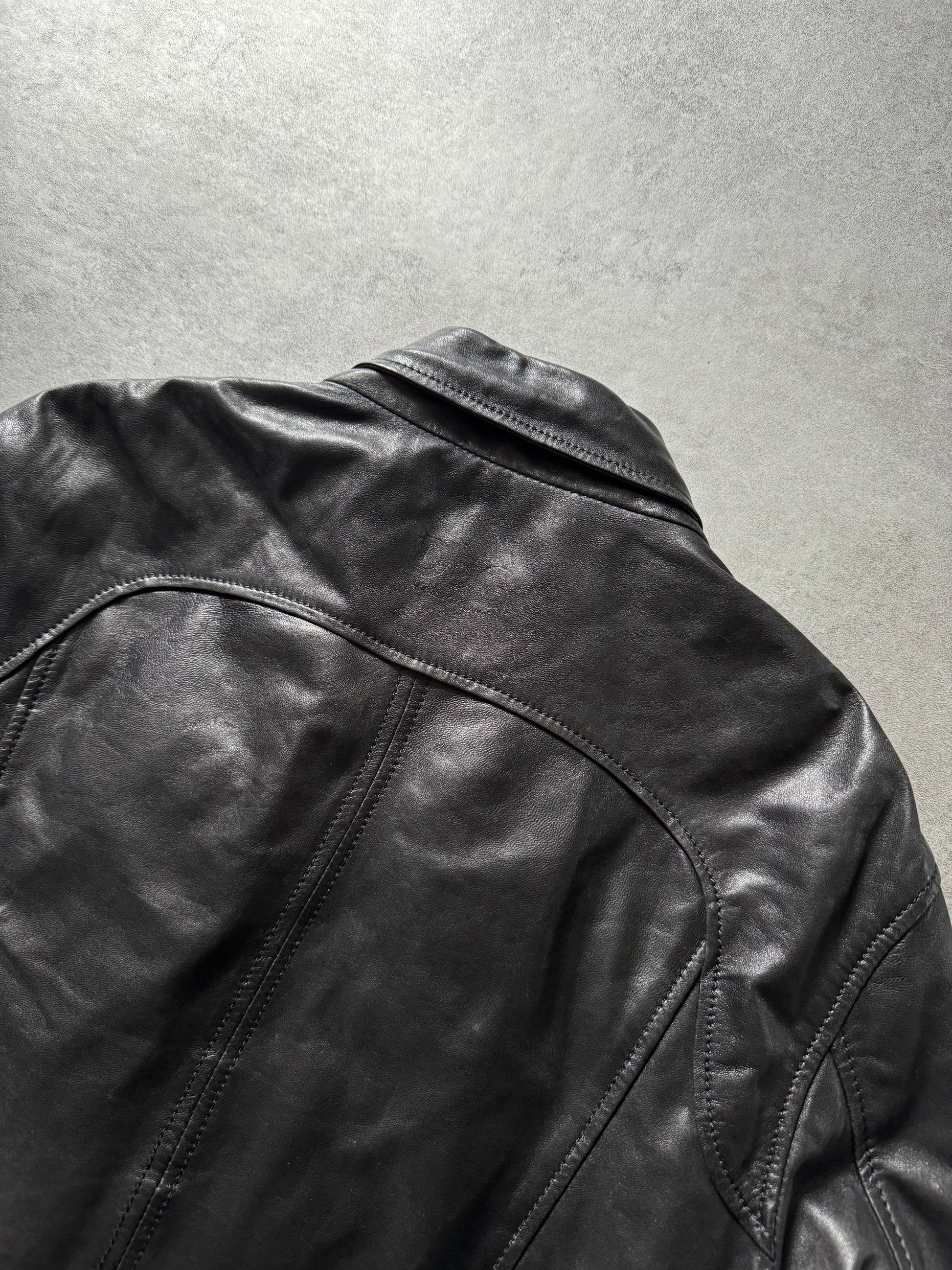 SS2008 Dolce & Gabbana 26 Zips Black Ultimate Leather Jacket (M) - 5