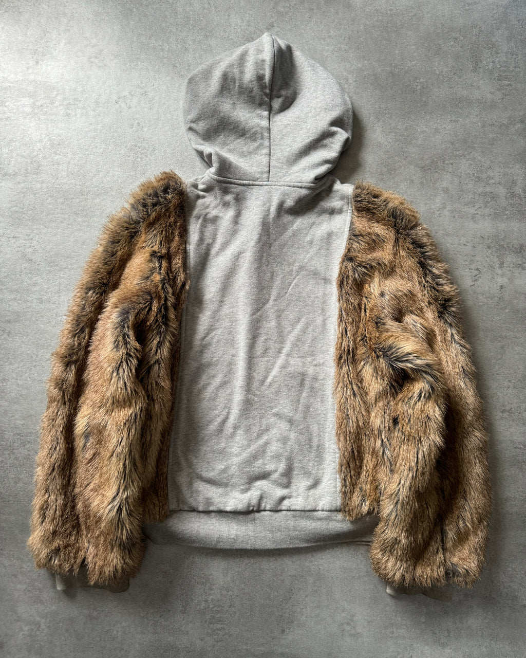 FW2020 Dries Van Noten Fur Hooded Grey Sweater (M) - 8