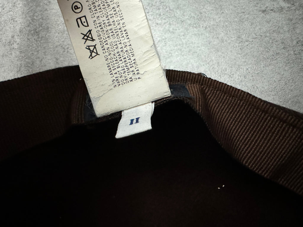 1990s Armani Brown Wool Signature Cap (OS) - 5