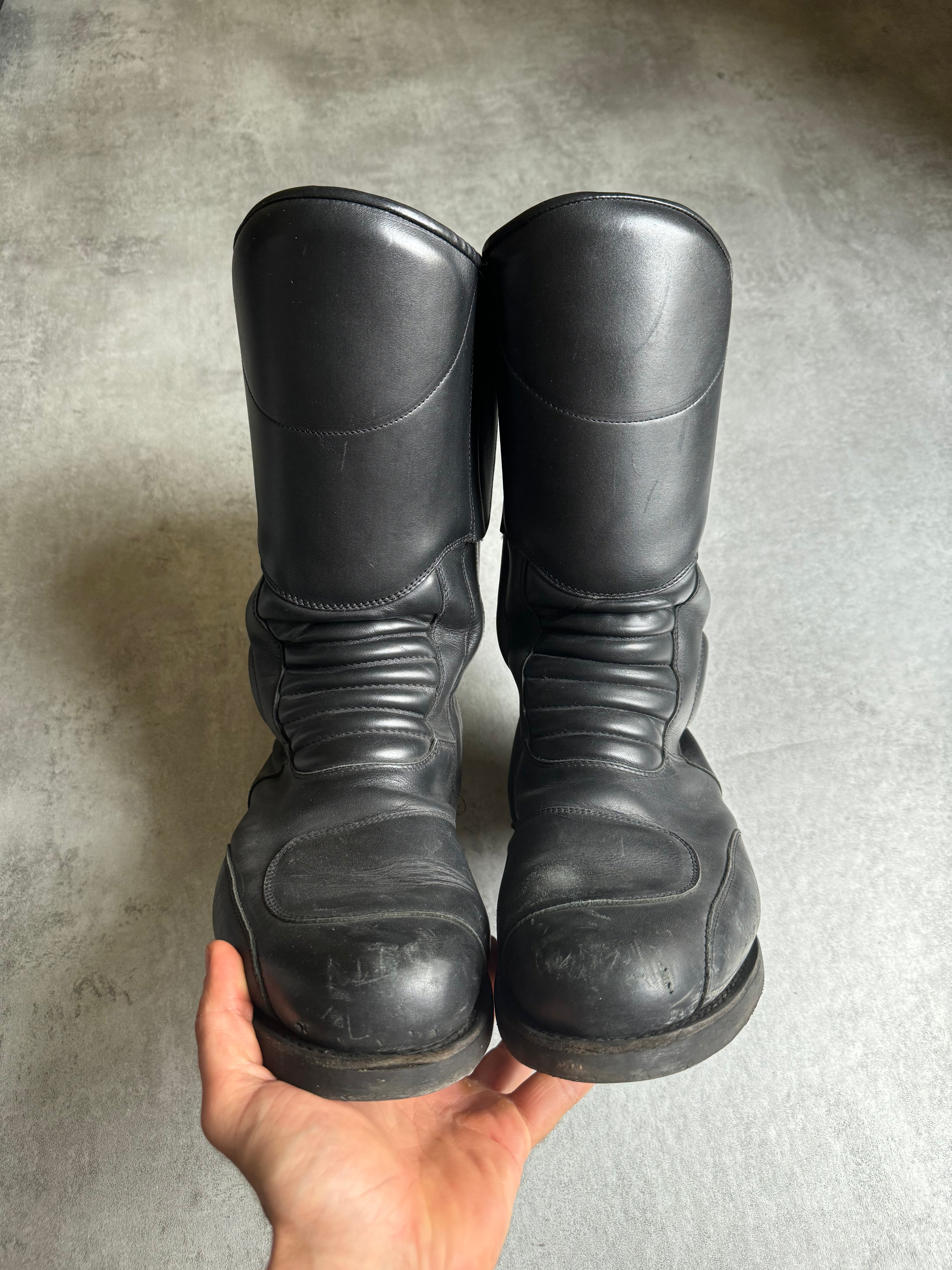 Paraboot Pro Moto Biker Reinforced Leather Boots (45) - 3