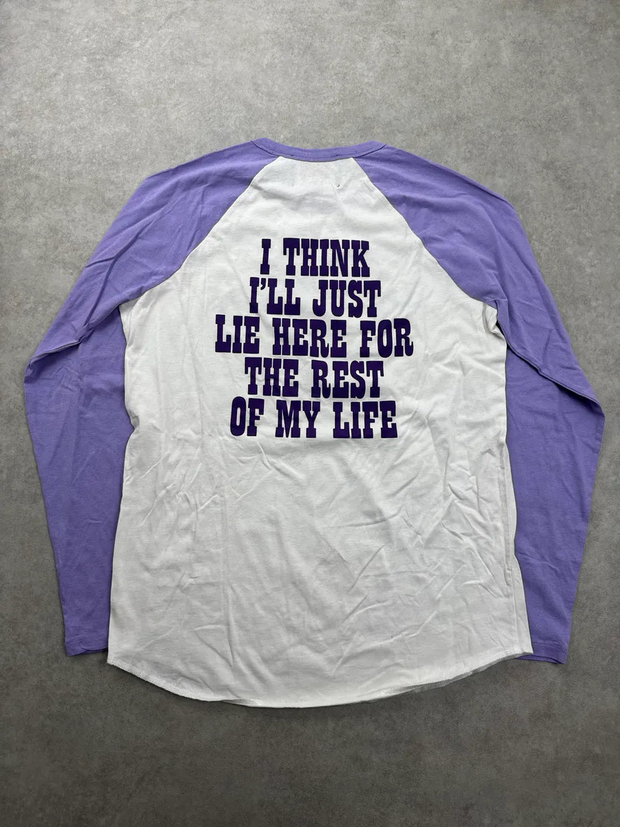 SS2021 Marc Jacobs X Peanuts White & Purple Snoopy Slogan Longsleeve oRdsYwmy 1