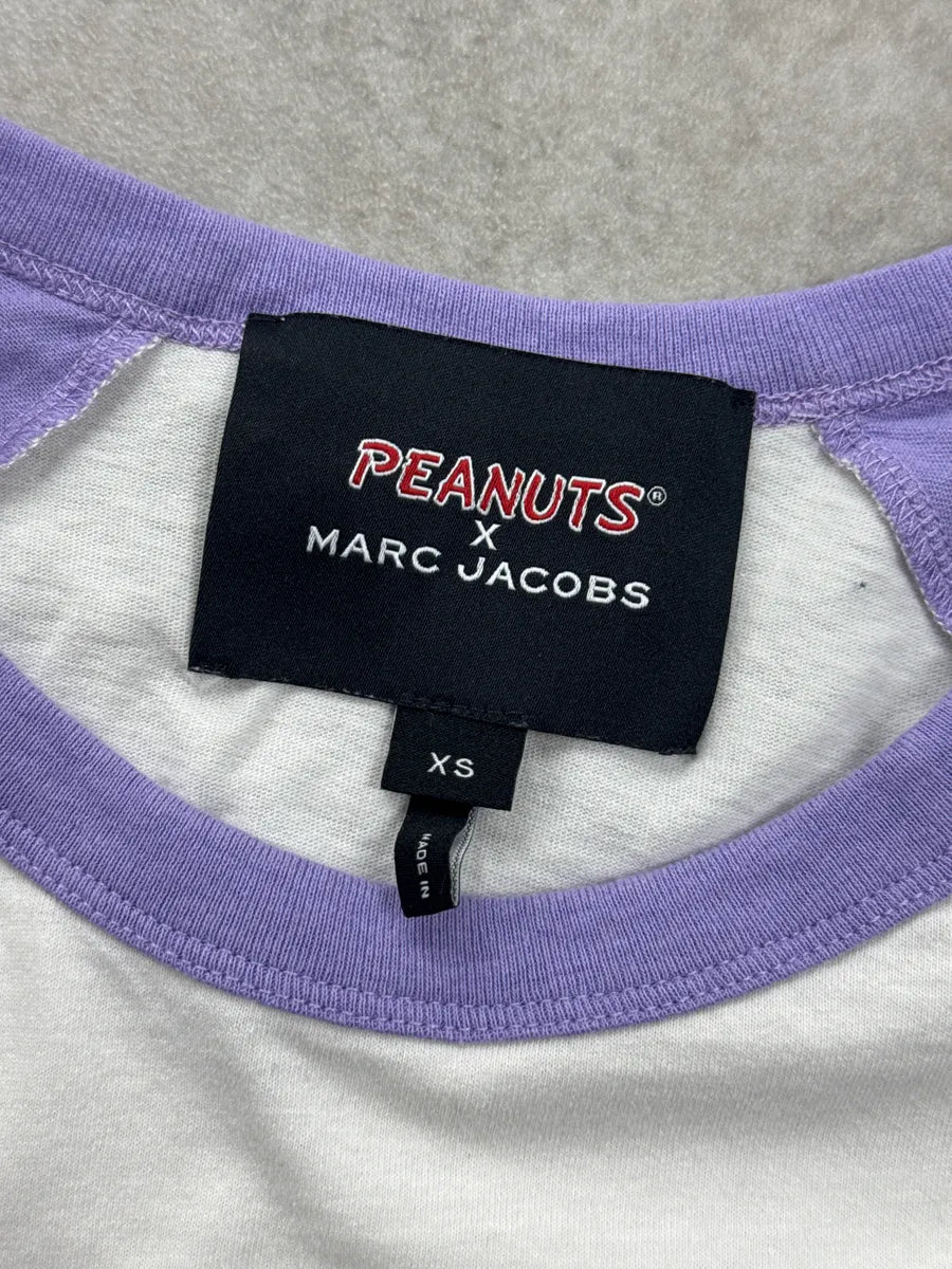 SS2021 Marc Jacobs X Peanuts White & Purple Snoopy Slogan Longsleeve oRdsYwmy 9