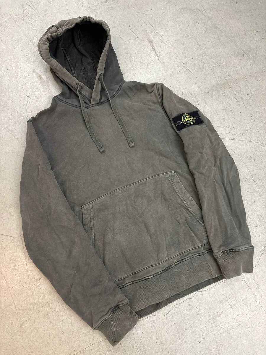 Stone Island Grey Faded Patch Hoodie oRzvettA 4