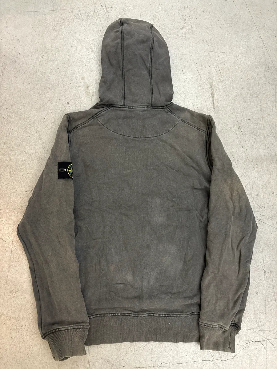 Stone Island Grey Faded Patch Hoodie oRzvettA 6