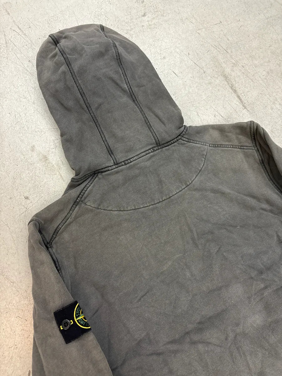 Stone Island Grey Faded Patch Hoodie oRzvettA 7