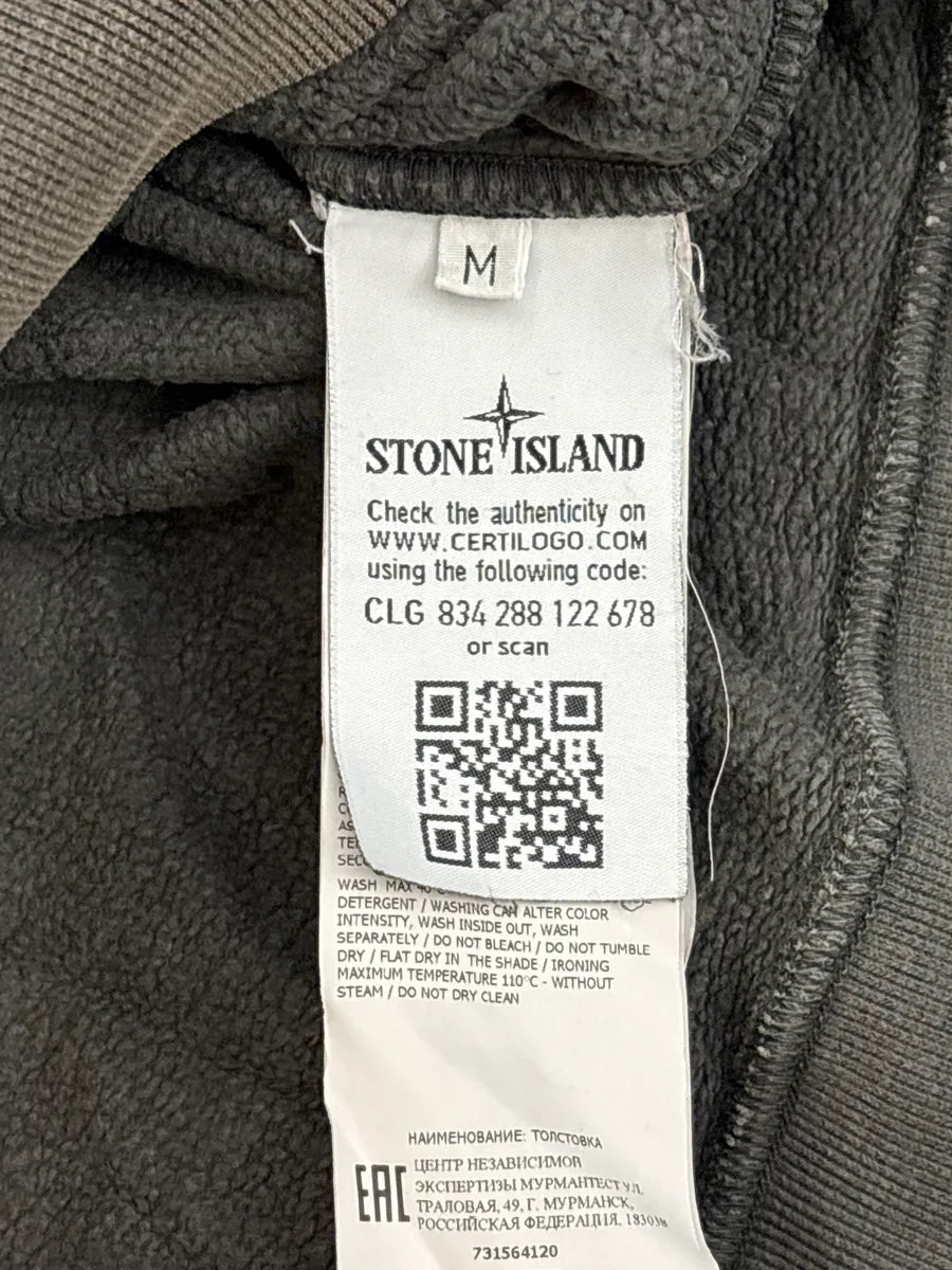 Stone Island Grey Faded Patch Hoodie oRzvettA 10