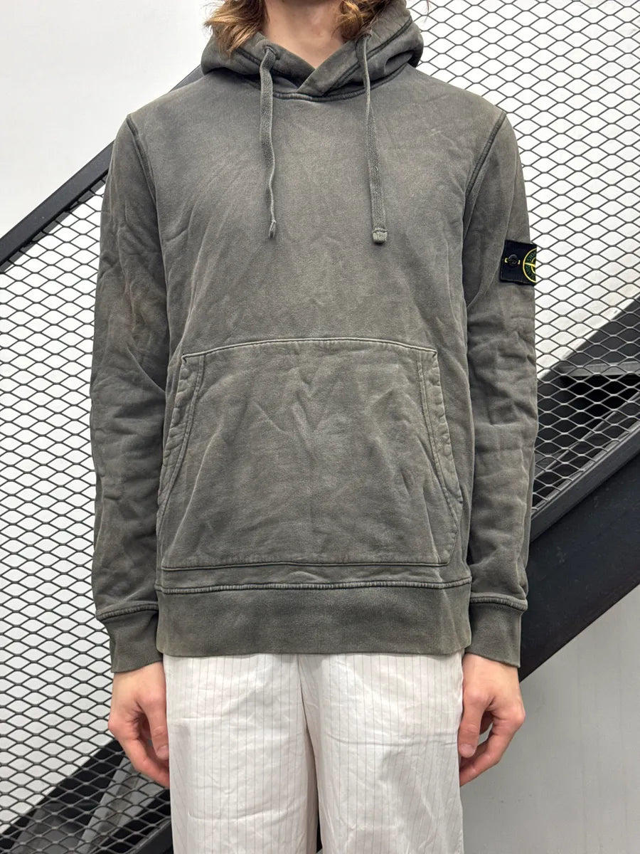 Stone Island Grey Faded Patch Hoodie oRzvettA 1