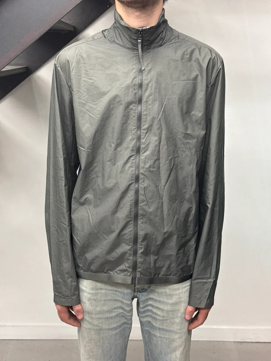 SS2000 Prada Dark Grey Zip-Up Mesh Lined Light Jacket oXPTAiYK 1