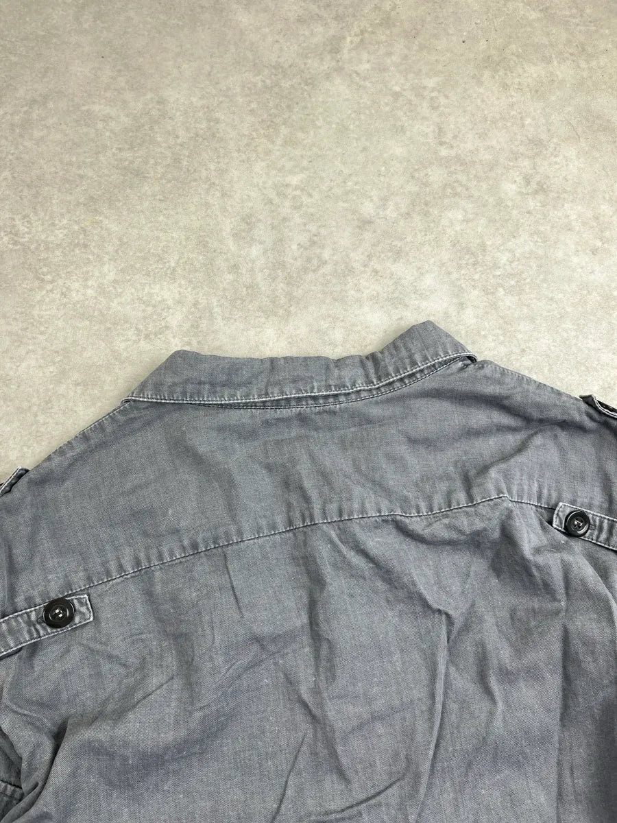 2000s Alexander McQueen Grey Utility Cargo Washed Shirt oXWhhYLX 7
