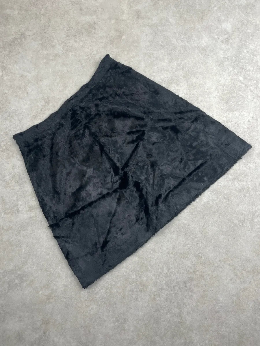 2000s Dolce & Gabbana Black Faux Fur Skirt obQZFGHh 5