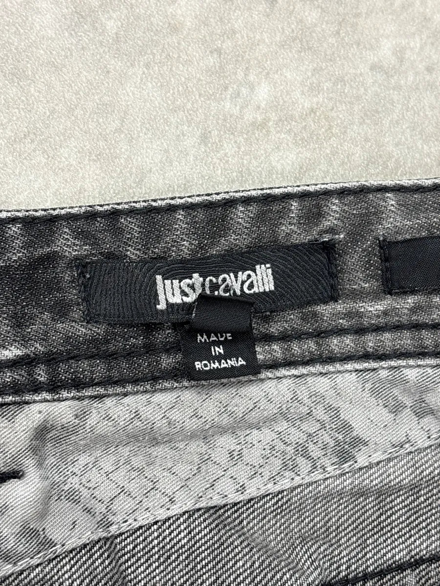 FW2014 Cavalli Black Faded Distressed Jeans obxusgBA 13