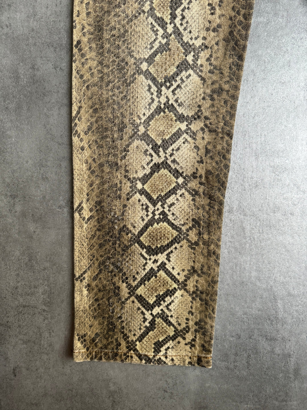 AW1999 Roberto Cavalli Snake Python Effect Gold Legend Pants (S) - 3