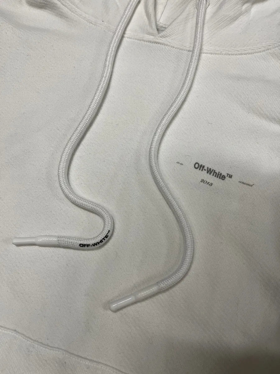 Off-White White Signature Logo Hoodie (S/M) DOLBvrI 10