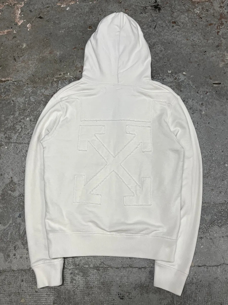 Off-White White Signature Logo Hoodie (S/M) DOLBvrI 2
