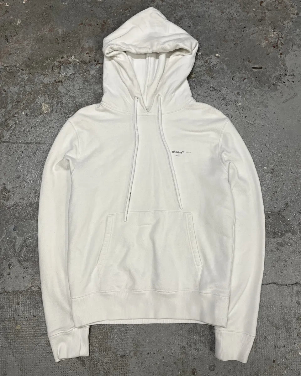 Off-White White Signature Logo Hoodie (S/M) DOLBvrI 3