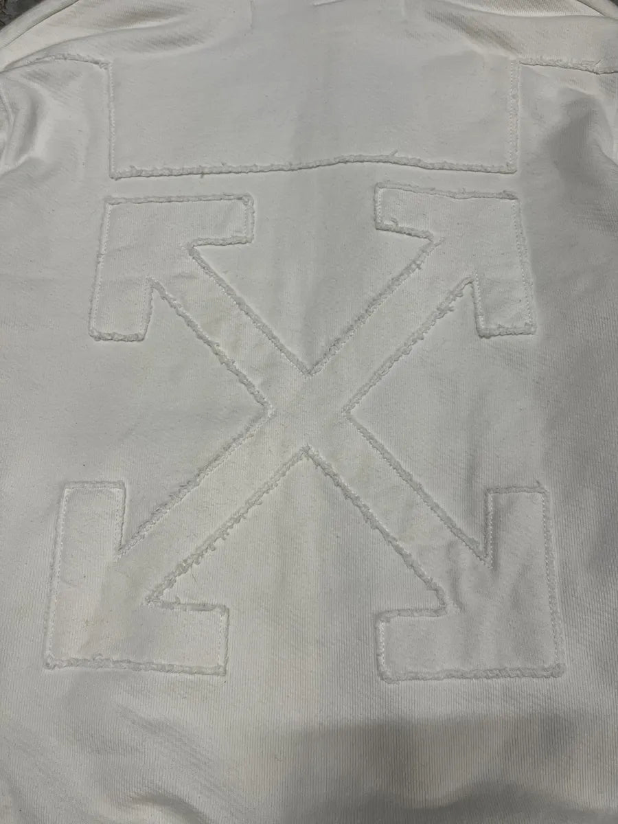Off-White White Signature Logo Hoodie (S/M) DOLBvrI 4