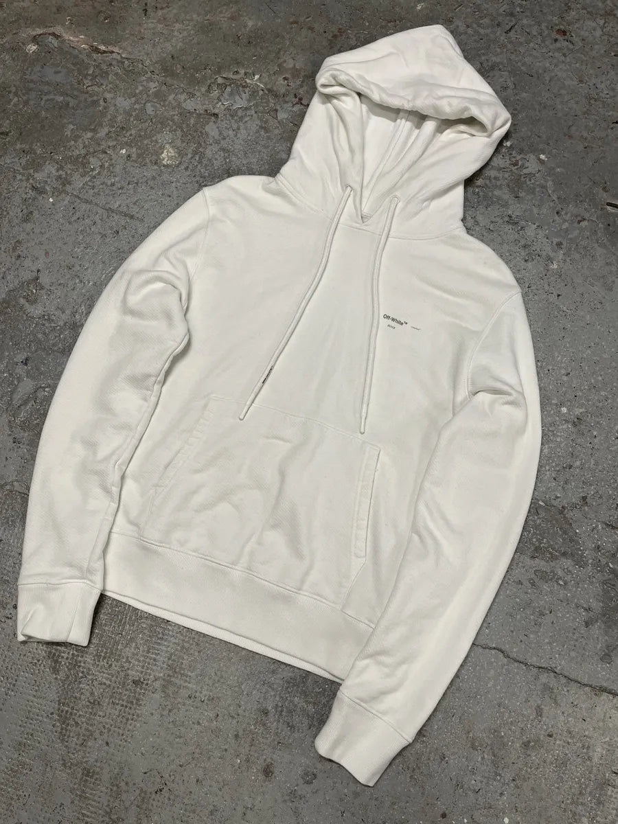 Off-White White Signature Logo Hoodie (S/M) DOLBvrI 5