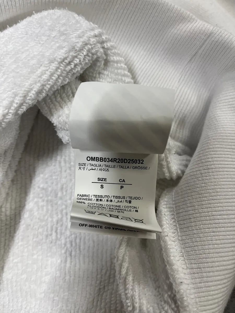 Off-White White Signature Logo Hoodie (S/M) DOLBvrI 7