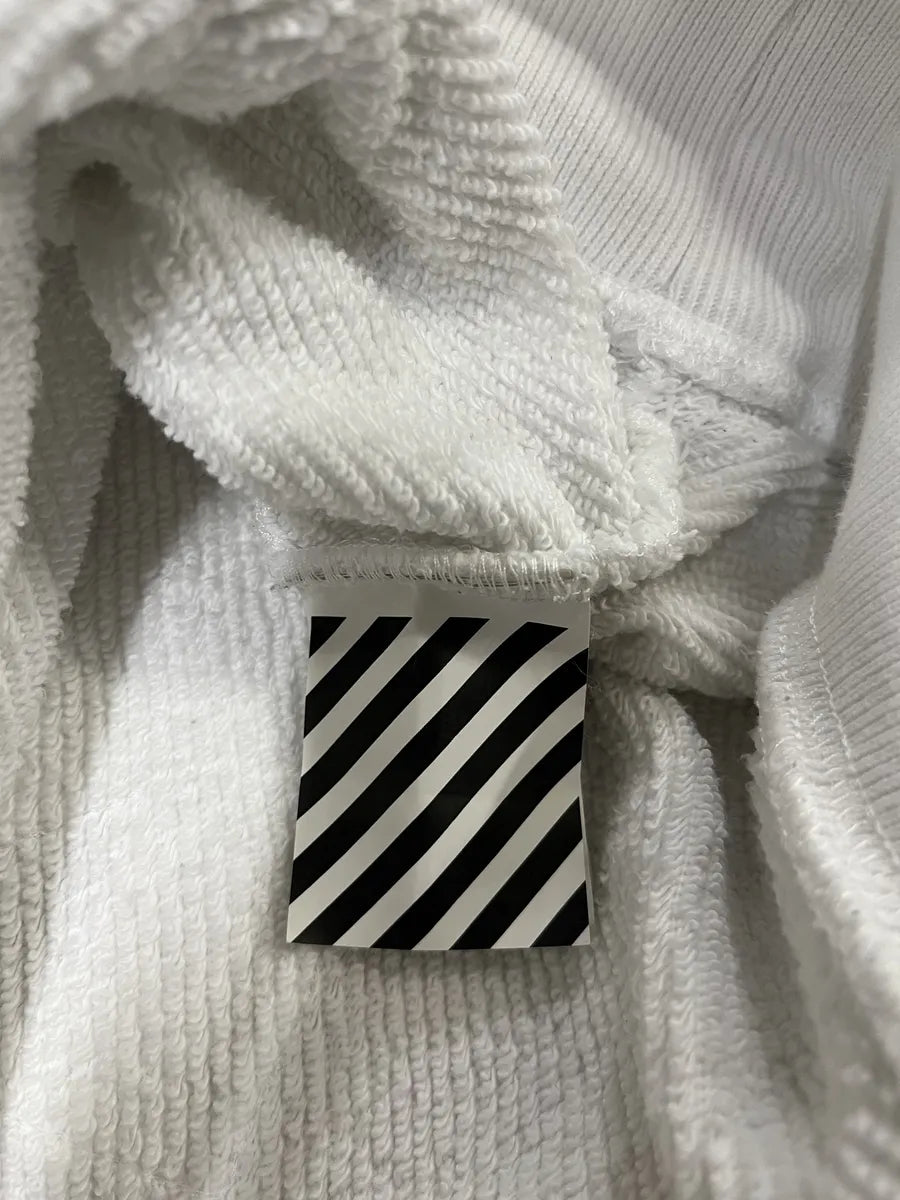 Off-White White Signature Logo Hoodie (S/M) DOLBvrI 8