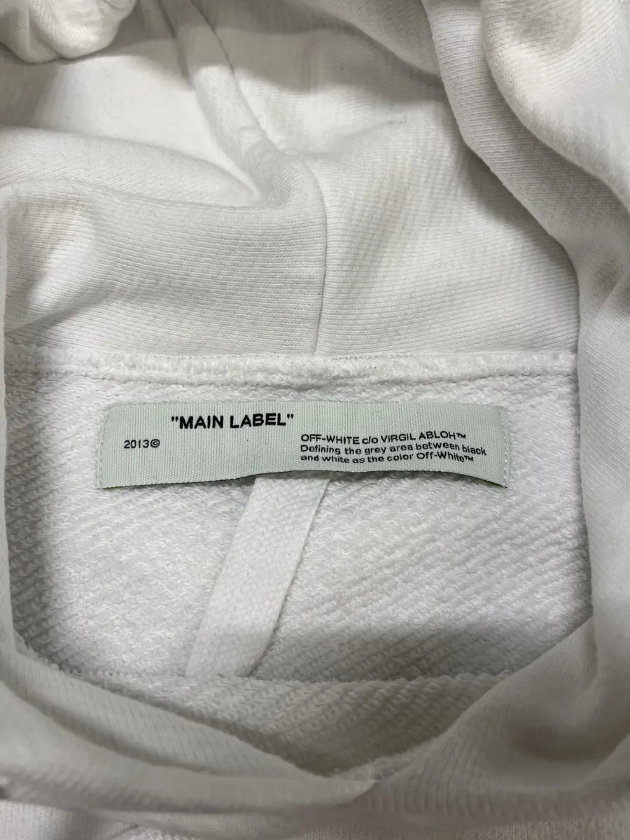 Off-White White Signature Logo Hoodie (S/M) DOLBvrI 9
