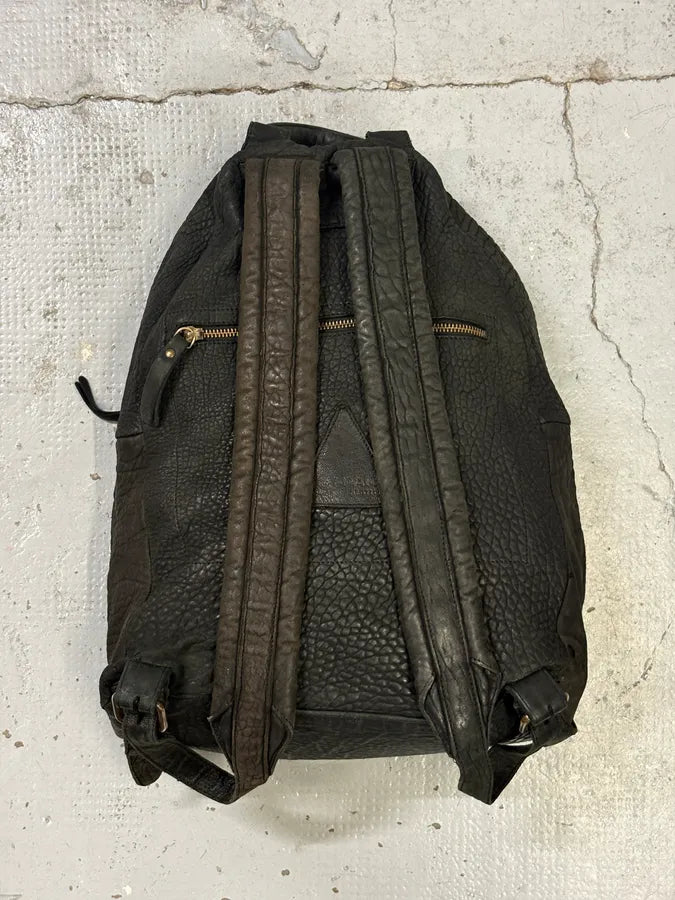 Officine Creative Black Grained Leather Faded Backpack eKSUBXw 4