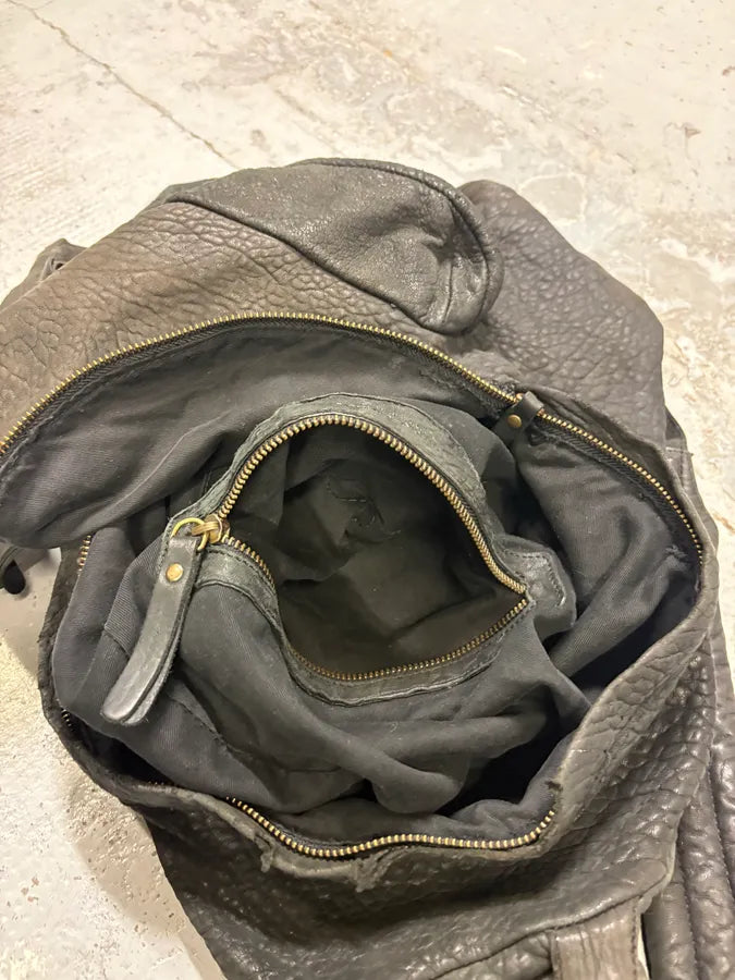 Officine Creative Black Grained Leather Faded Backpack eKSUBXw 10