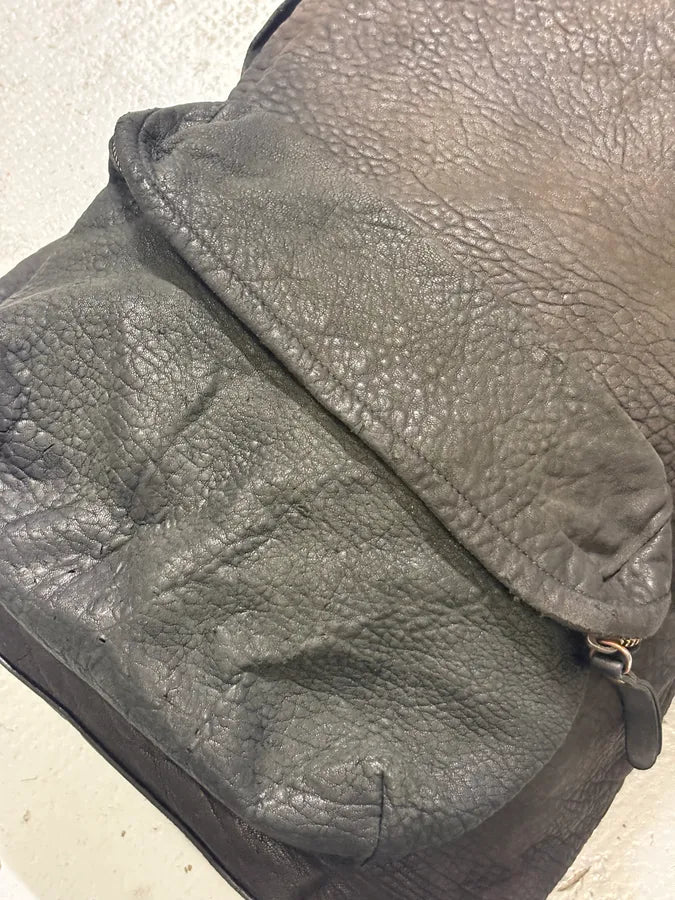 Officine Creative Black Grained Leather Faded Backpack eKSUBXw 5