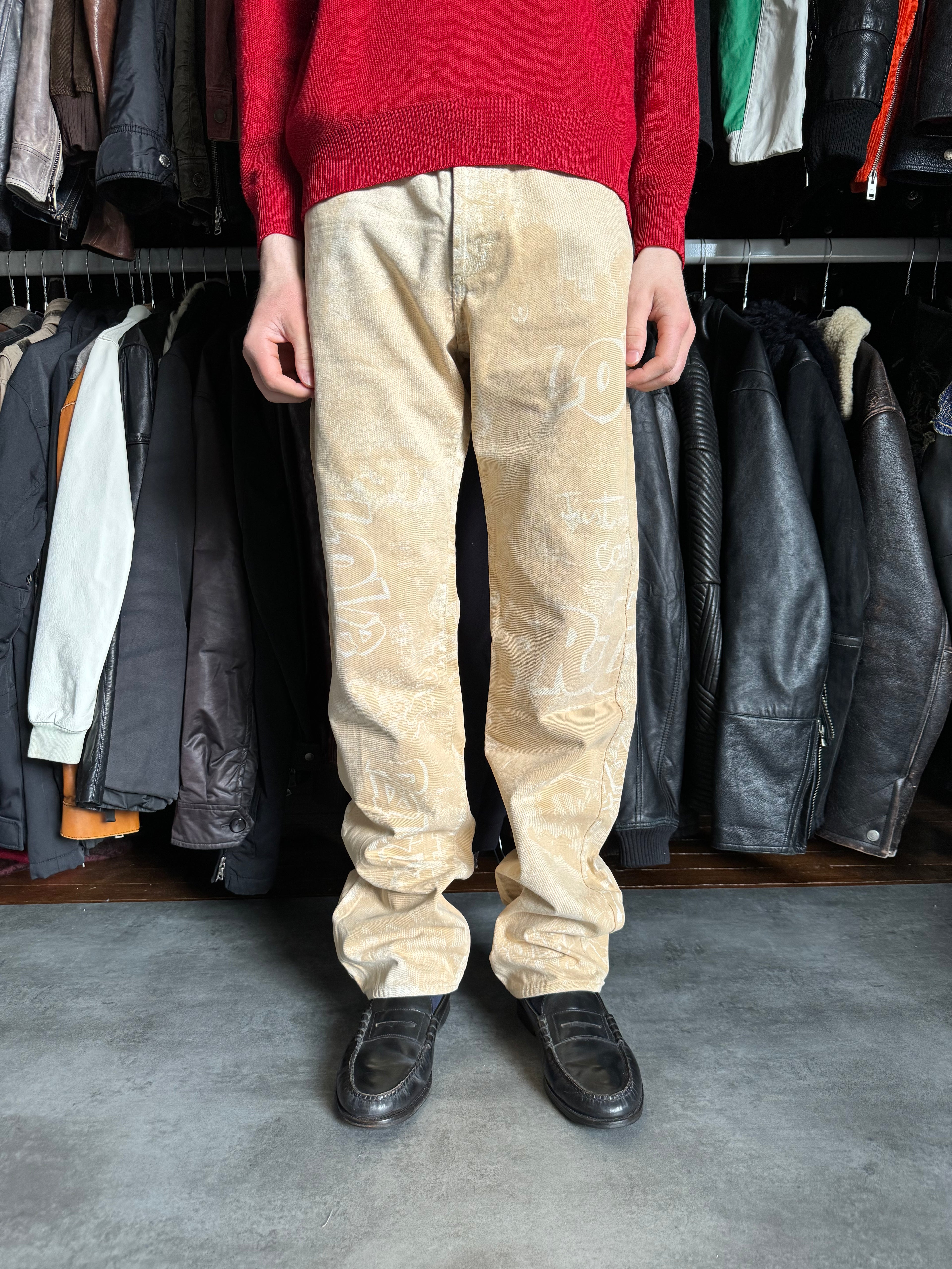 SS2008 Cavalli Tagged Beige Rebel Pants (S) - 2