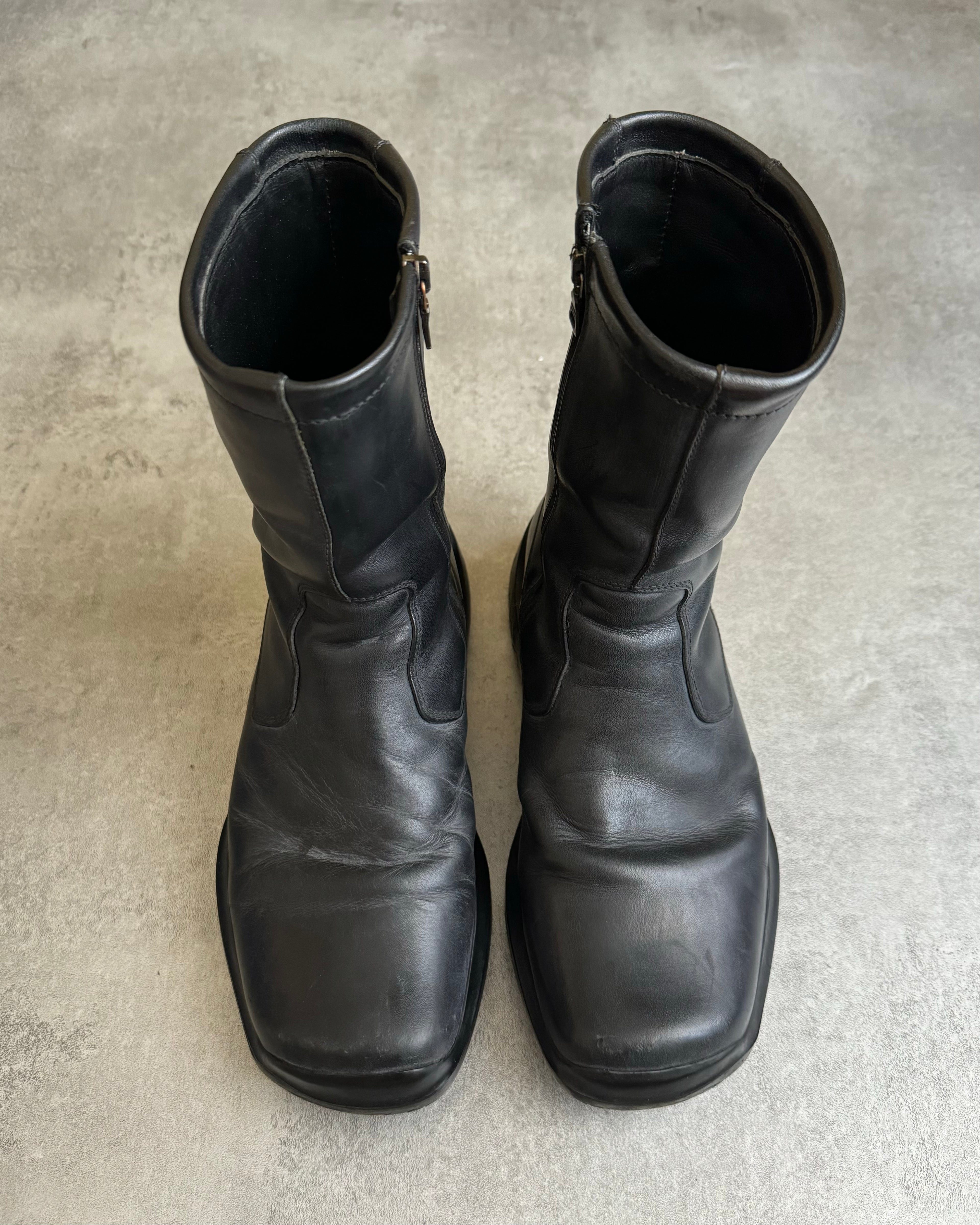 FW1999 Prada Ankle Vibram Brown Leather Boots (43) - 3