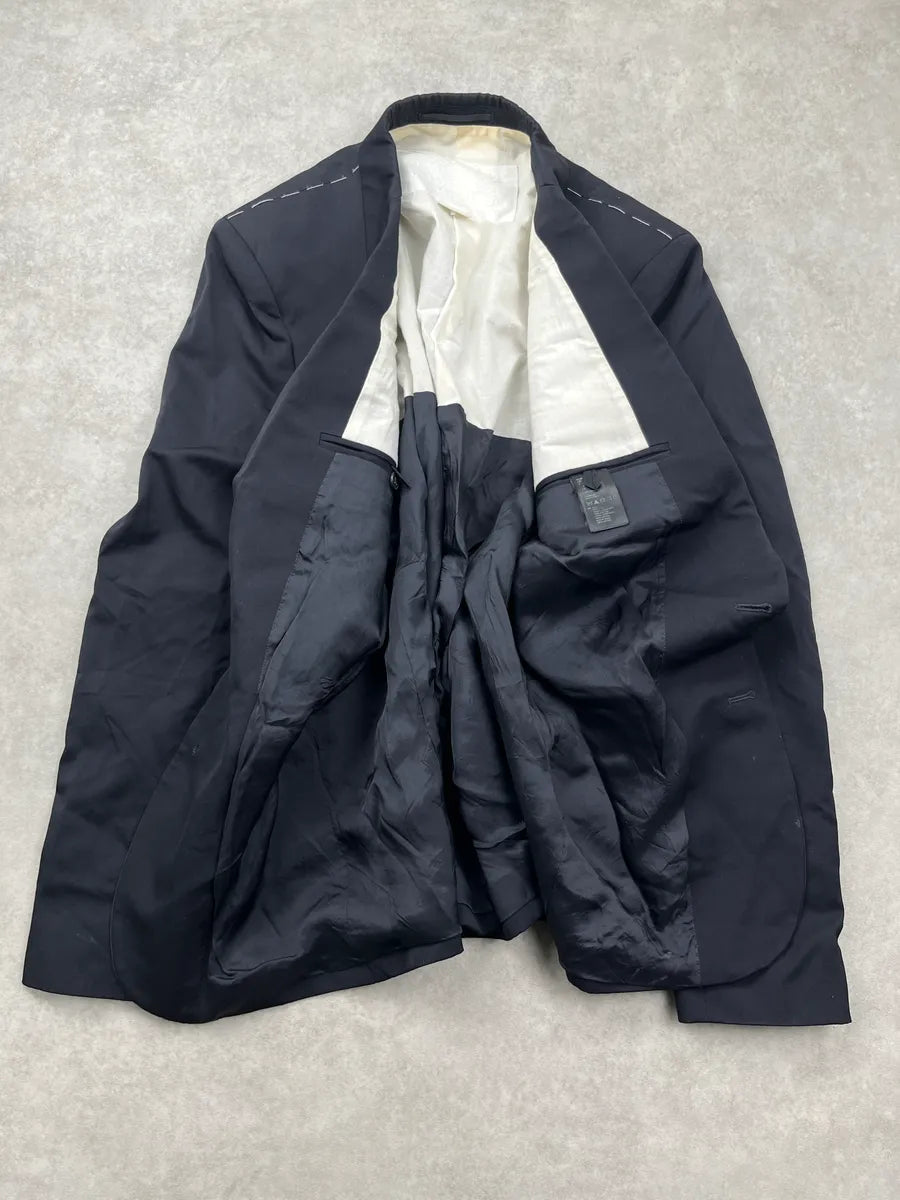 AW2012 Maison Martin Margiela Black Contrast Stitch Tailored Blazer otXVGBIJ 3