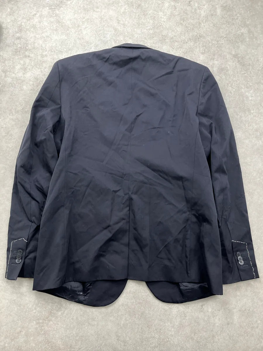 AW2012 Maison Martin Margiela Black Contrast Stitch Tailored Blazer otXVGBIJ 4