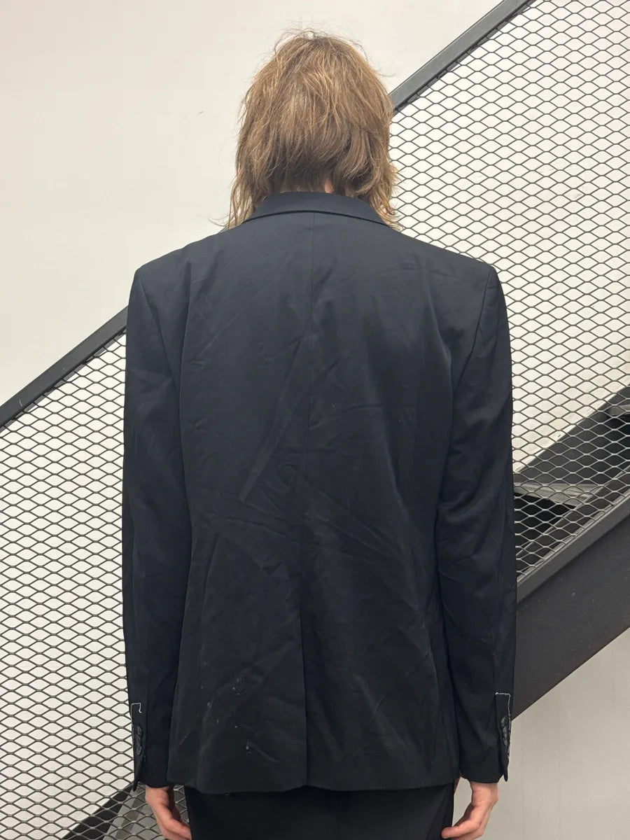 AW2012 Maison Martin Margiela Black Contrast Stitch Tailored Blazer otXVGBIJ 2