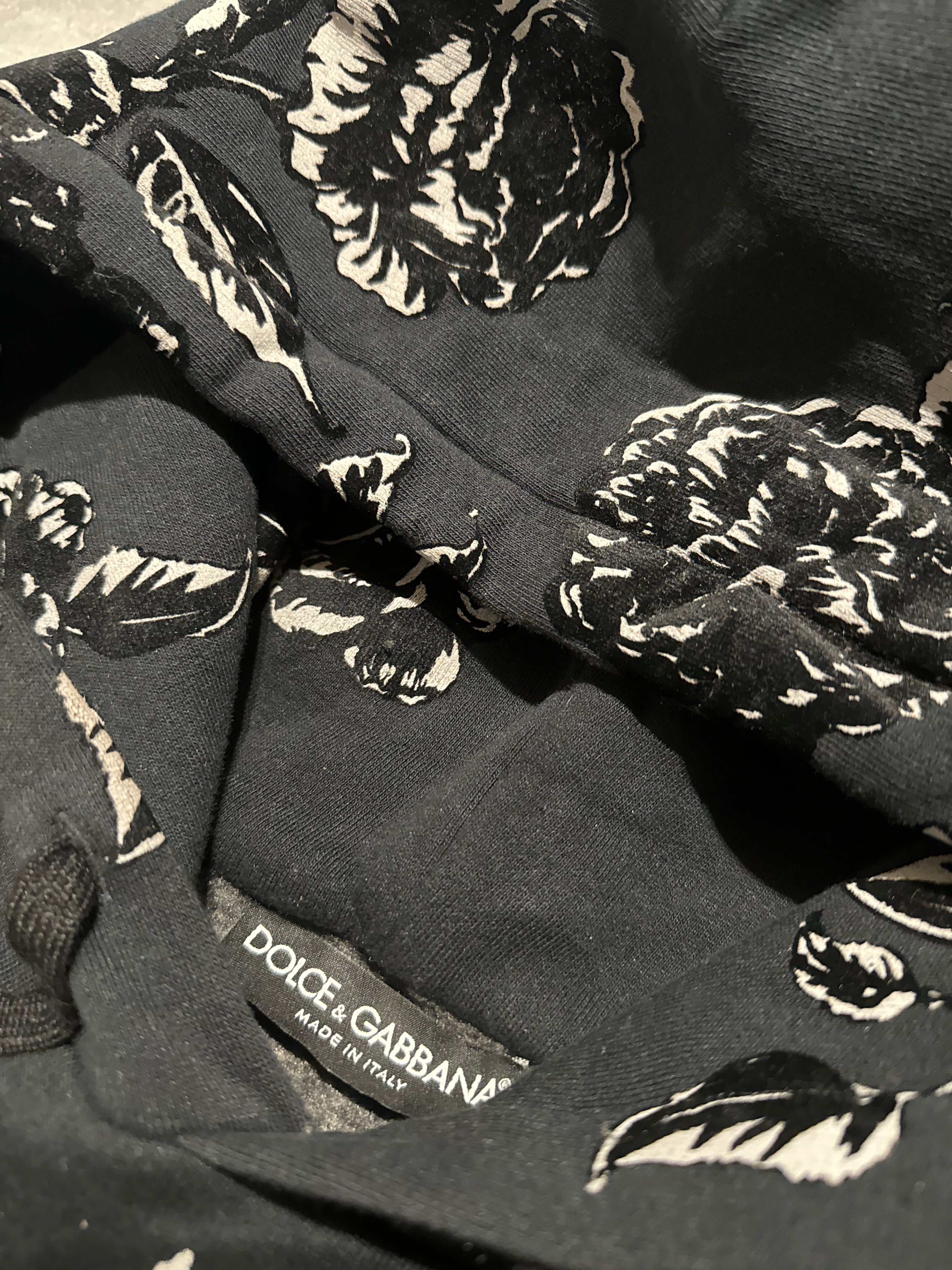 2000s Dolce & Gabbana Royal Black Primea Linea Relief Hoodie (M) - 10