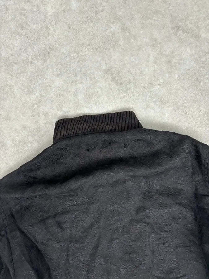 SS2014 Our Legacy Black Linen Tone-on-Tone Camo Bomber Jacket xVwdwjq 5