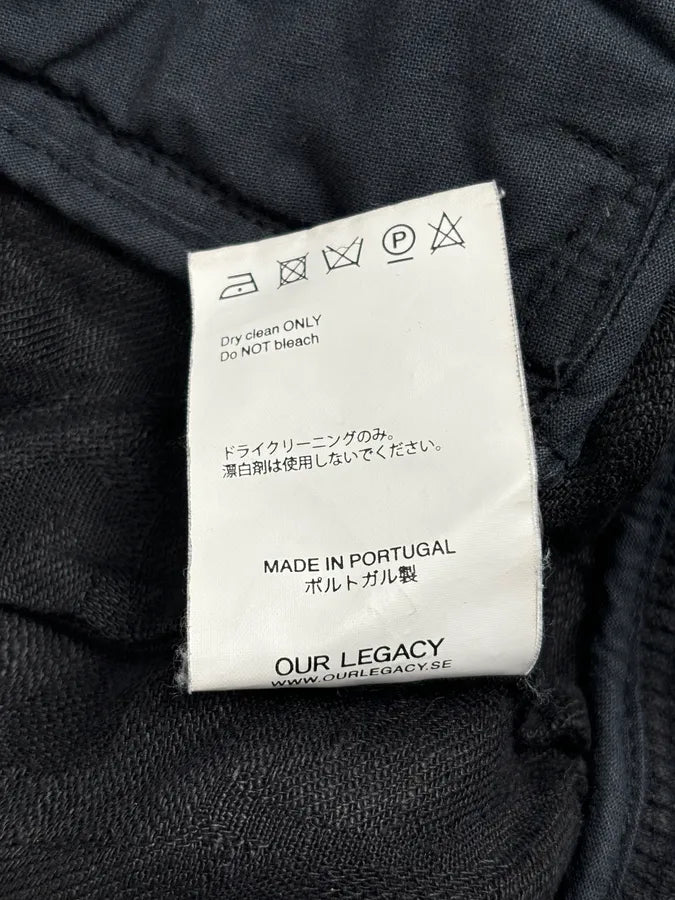 SS2014 Our Legacy Black Linen Tone-on-Tone Camo Bomber Jacket xVwdwjq 10
