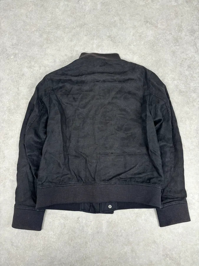 SS2014 Our Legacy Black Linen Tone-on-Tone Camo Bomber Jacket xVwdwjq 4