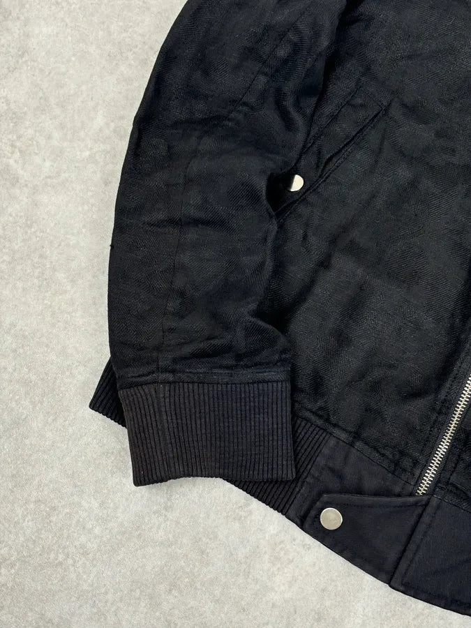 SS2014 Our Legacy Black Linen Tone-on-Tone Camo Bomber Jacket xVwdwjq 7