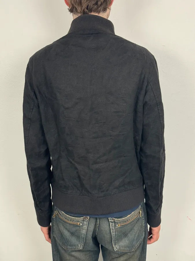 SS2014 Our Legacy Black Linen Tone-on-Tone Camo Bomber Jacket xVwdwjq 2