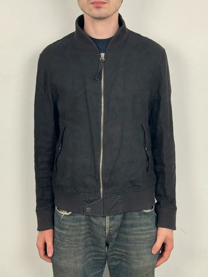 SS2014 Our Legacy Black Linen Tone-on-Tone Camo Bomber Jacket xVwdwjq 1
