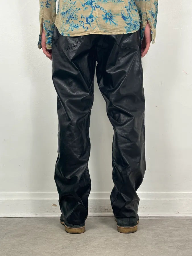 Our Legacy Black Faux Leather Formal Moto Cut Pants wYPhlSQ 3