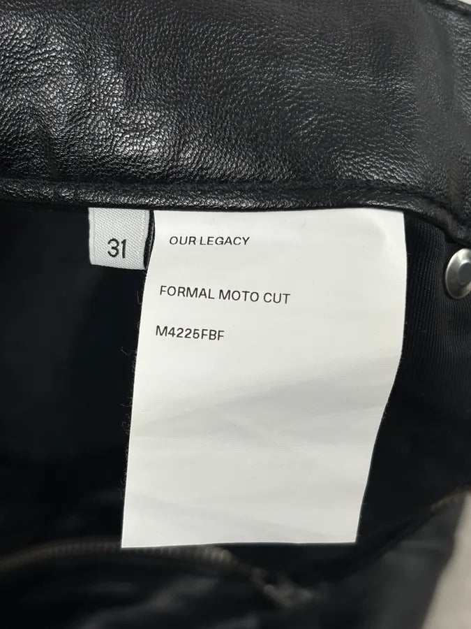 Our Legacy Black Faux Leather Formal Moto Cut Pants wYPhlSQ 10