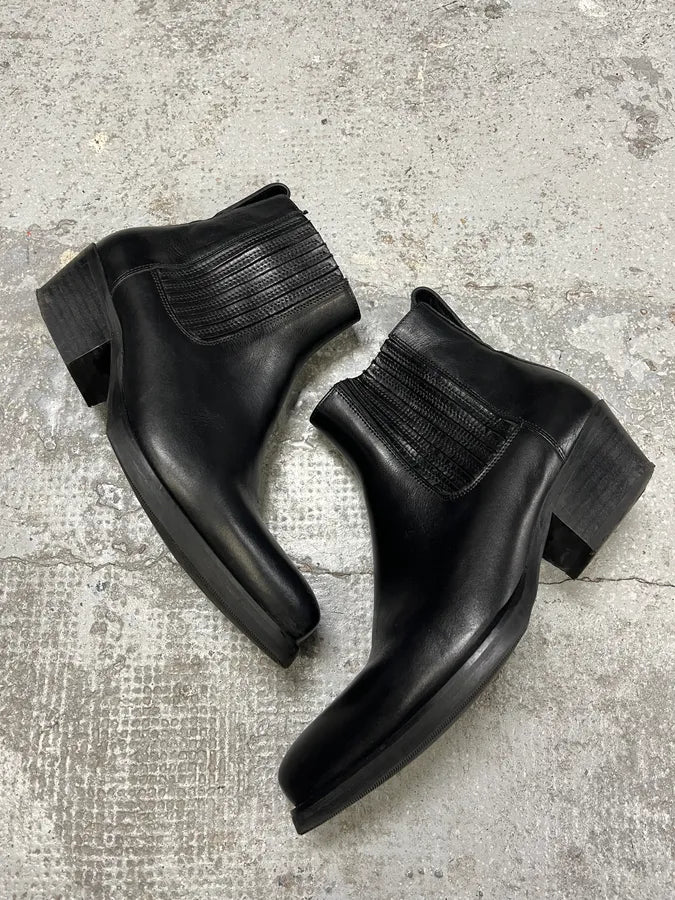 Our Legacy Black Leather Cuban Boots UfOyhWQ 1
