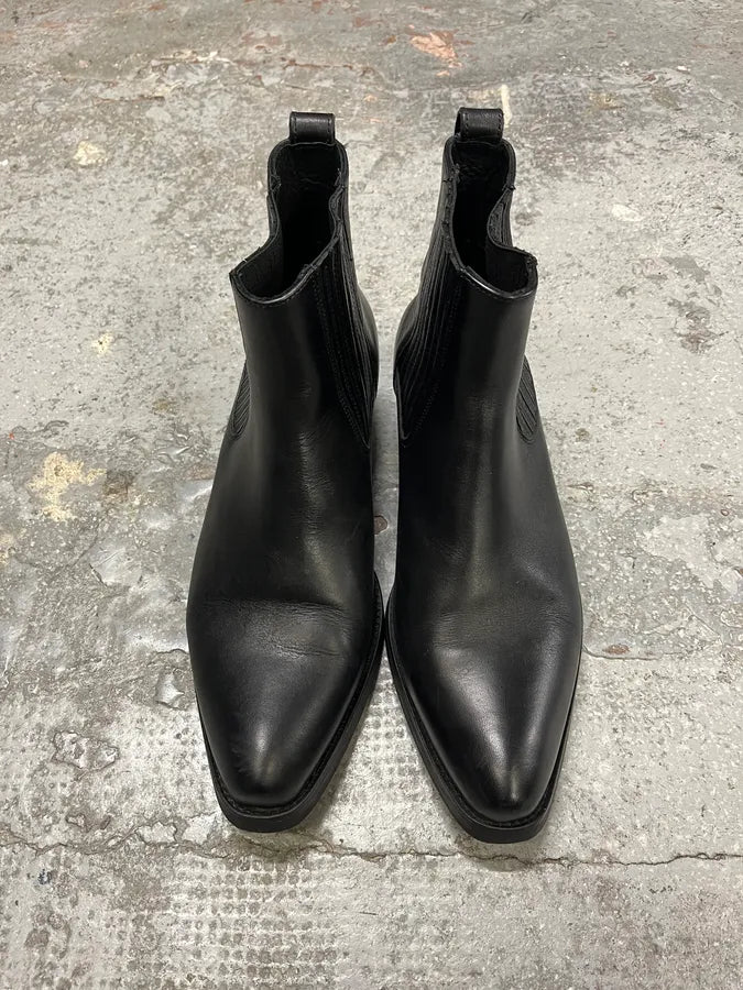 Our Legacy Black Leather Cuban Boots UfOyhWQ 4