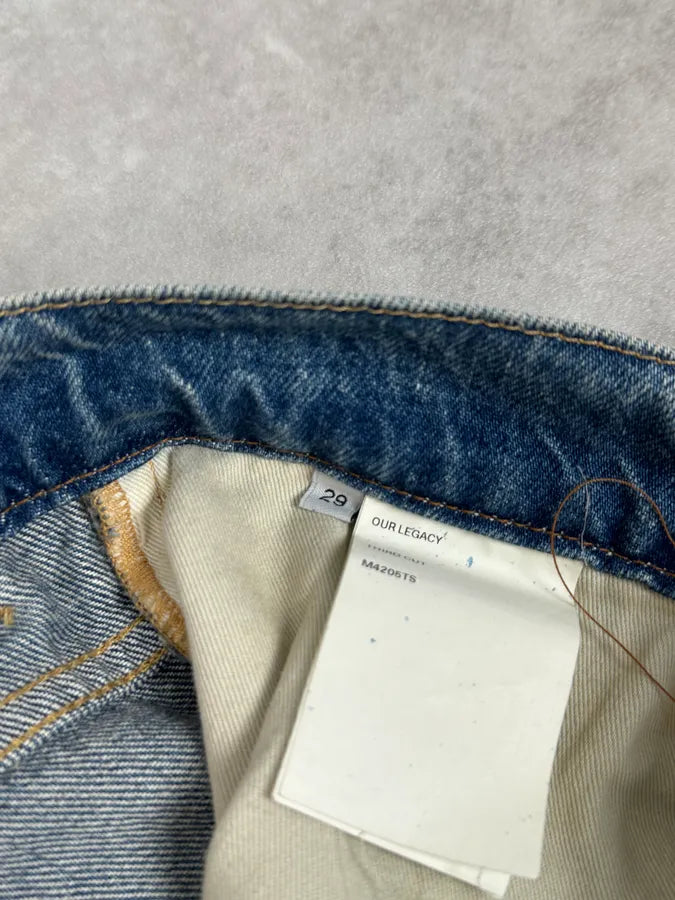 Our Legacy Blue Distressed Denim Jeans  mgeuvoP 10