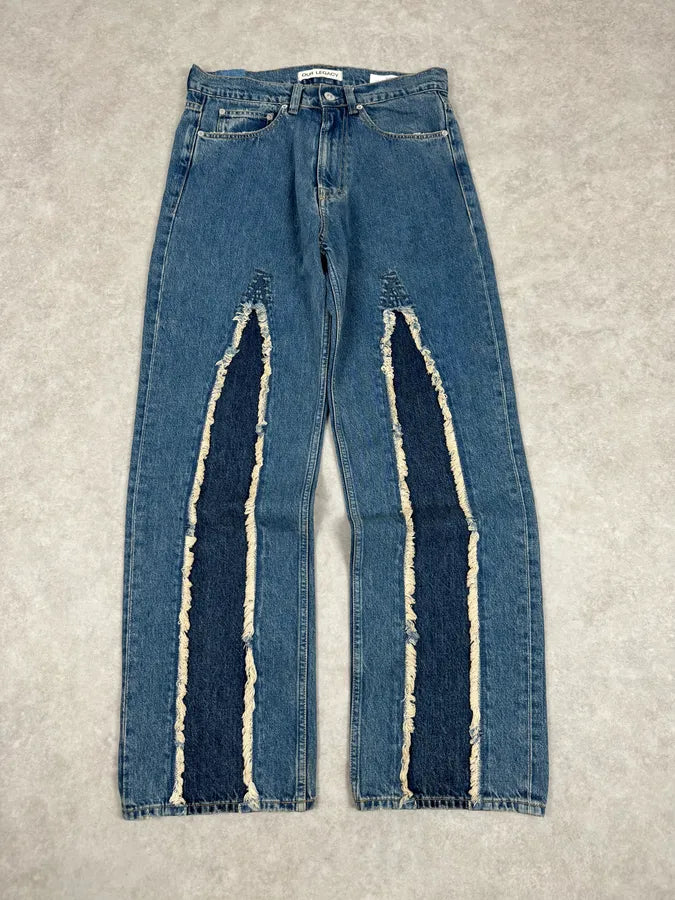 Our Legacy Blue Distressed Denim Jeans  mgeuvoP 3