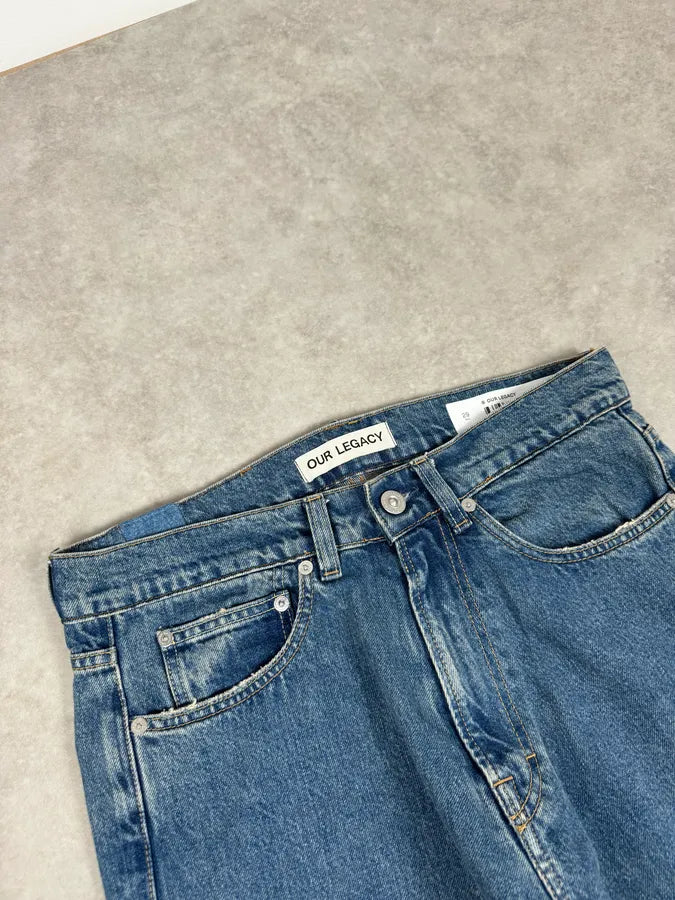 Our Legacy Blue Distressed Denim Jeans  mgeuvoP 5